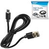 HQRP USB Cable Micro B / 5-Pin Compatible with Spy Tec Mobius Action Camera
