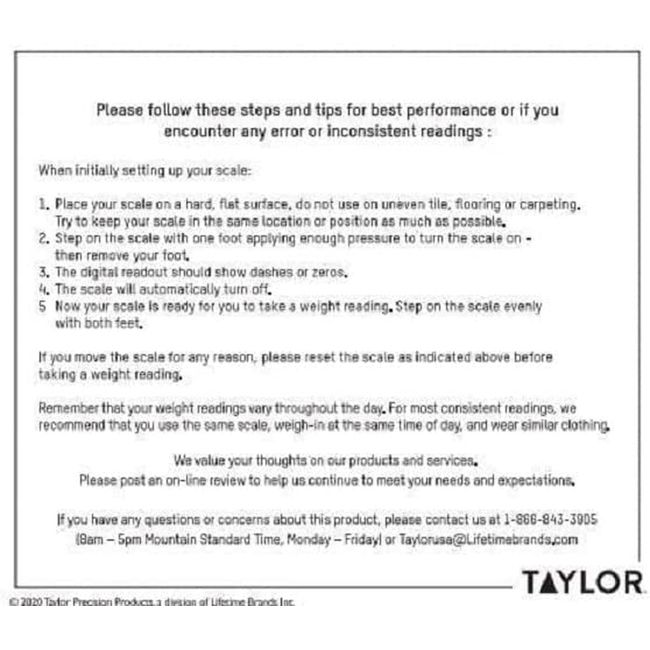 Taylor Digital Bathroom Scale & Reviews