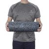 BODYMATE extra-hard 45cm long grey-blue/black smooth foam roller with free E-BOOK