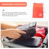 WINOMO 4Pcs Nylon Drawstring Bag Set, Multi Color, Rectangular, Space-Saving, Travel & Outdoor Activity Storage Bags