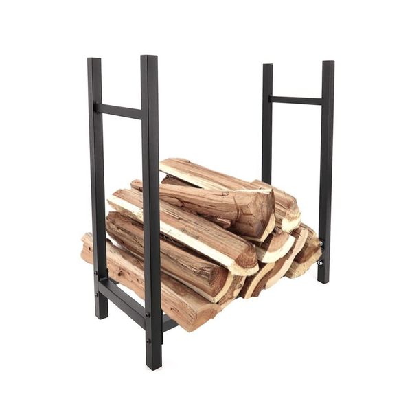 Firewood Rack, 2 FT Firewood Holder Steel Firewood Stand for Logs Stacking Ai...