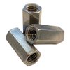 1/2" Couplings Nuts Stainless Steel (6)