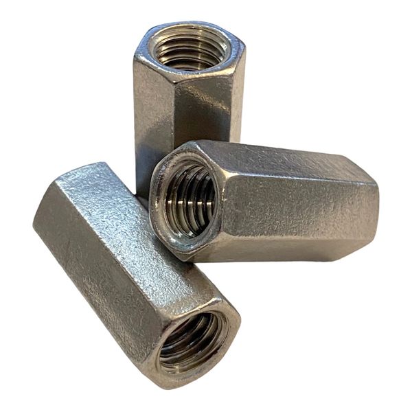 1/2" Couplings Nuts Stainless Steel (6)