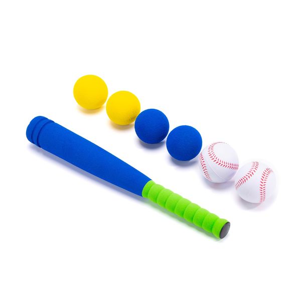 CeleMoon [Small Size] for Toddlers 16 Inch Baseball Bat Soft Foam Tball Bat Toy Set with 6 Balls, for Kids Age 3 Years Old Indoor Outdoor Sport Batting Playing Game, Blue