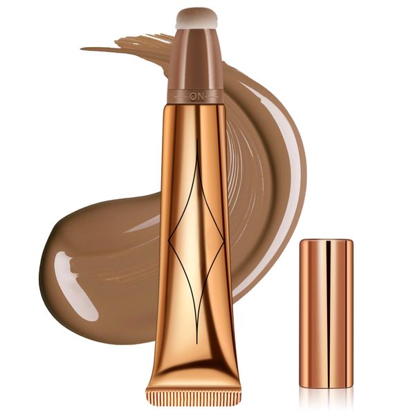 Volumoon Flüssige Kontur Beauty Wand, Contour Beauty Wand mit Applicator Befestigt, Liquid Highlighter Stick Make-Up Blush Stick, Creme Gesichts Highlighter Bronze Stick Contouring Stick Frauen (1#)