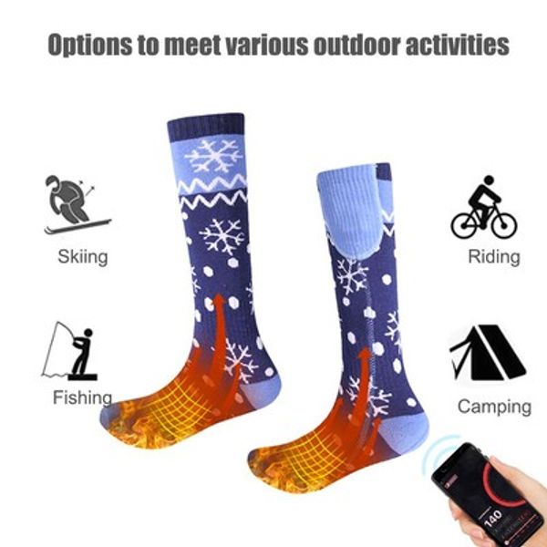 Rechargeable Heated Socks for Men and Women with Remote Control Battery