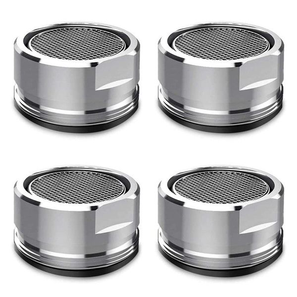 4 Pcs Water Saver Spout Filter Mesh Tap Head Faucet Aerator Replacement Parts Insert Nozzle Kitchen Bathroom Shower Sink Basi 24mm Tool Regulator Flow Silver