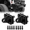 2 Pack 3/4'' D-Ring Shackles w/Backer Plate Bolt on Clevis Bumper Mount Brackets