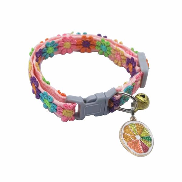 Cat Collar Dog Collar, Adjustable, With Bell, Choking Proof, Soft Material, For Small Pets, Multicolor (Orange)