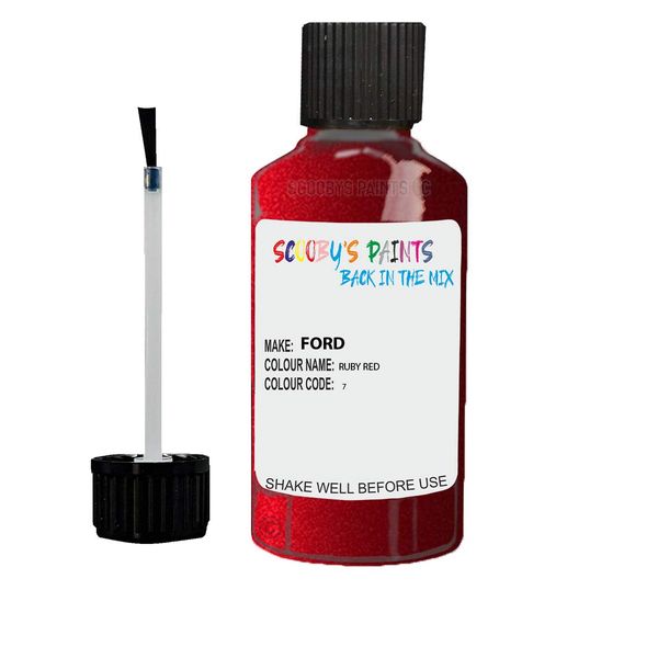 Gift Plaques UK Car Scratch Repair Touch Up Paint 25ML Compatible With Ford Ruby Red