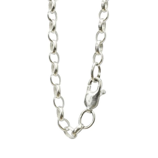 ANTOMUS® Solid Sterling Silver Oval Link Belcher chain Made in England 30 inch