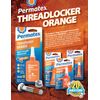 Permatex 25210 High Strength Removable Threadlocker Orange Liquid, 10 ml