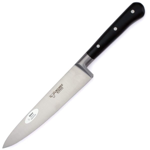 Laguiole en Aubrac Kitchen Knife Vegetable Knife Office Knife Blade 15 cm Ebony Handle Forged Quality