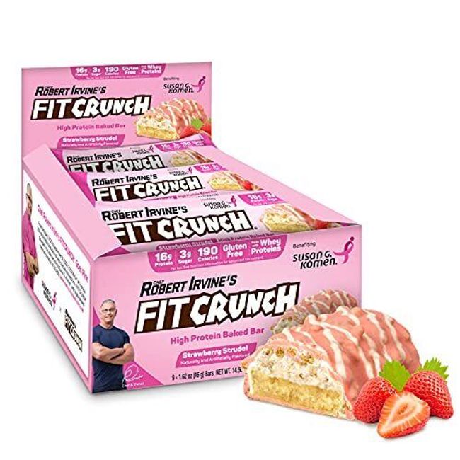 FITCRUNCH Snack Size Protein Bars, Designed by Robert Irvine, 6-Layer Baked B...