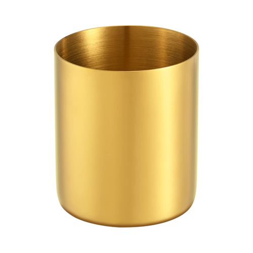 luvtree Gold Stainless Steel Pencil Holder Pen Cup/Desk Stationery Organizer/Makeup Organiser Brush Holder/Cosmetic Holder/Vanity Desktop Bathroom Countertop Accessories/Mini Vase. 1 Piece.