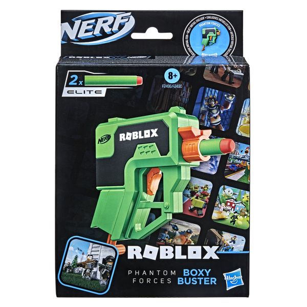 Nerf Roblox Phantom Forces Boxy Buster Toy Gun Foam Dart Blaster - Includes 2x Darts