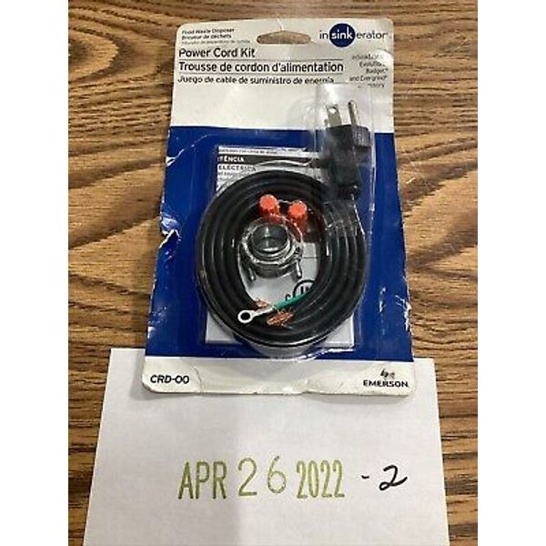 Garbage Disposal Power Cord Kit For Insinkerator CRD-OO