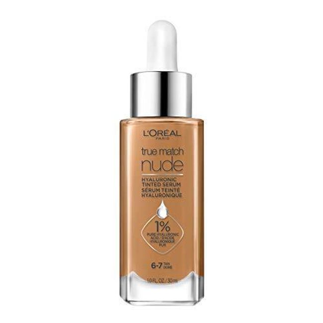 L’Oréal Paris True Match Nude Tinted Serum Foundation, Tan 6-7, 1 fl. oz.