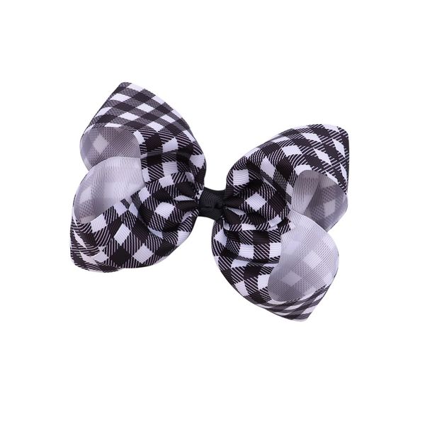 Checkered Plaid Cheer Bow Buffalo Plaid Ponytail Holder Plaid Cheerleading Bow Checkerboard Hair Ring Tie PHB12 (A1-Hair Clips)