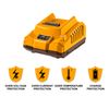 INGCO 20V Fast Intelligent Charger, Compatible with All INGCO 20V Power Tools