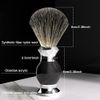 GRUTTI Premium Shaving Brush Set，Luxury Razor and Brush Stand Soap Bowl and Badger Hair Shaving Brush Gift Shaving Sets for Men-Crescent Moon