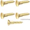 #12 x 1-3/4" Solid Brass Wood Screws Oval Head Slotted Drive Quantity 100