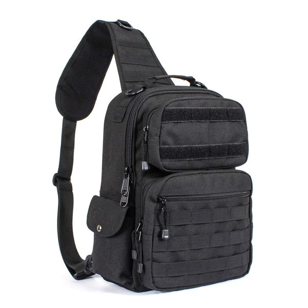 Leaper Military Tactical Backpack Assault Pack Sling Bag Molle Backpack Out Bag Black