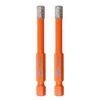 BGTEC Dry Diamond Drill Bits 2pcs 1/4" with Quick Change Hex Shank for Granite Porcelain Tile Ceramic Marble