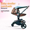 1 Light Gray Stroller Sun Canopy, 2 Gray Stroller Hooks, Adjustable Sun Canopy, Extra Wide Extended Sunshade Wing, Stroller Accessories