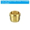 PATIKIL 8mm Tube OD Brass Compression Sleeves Ferrules 5 Pack Brass Compression Fitting Assortment Kit