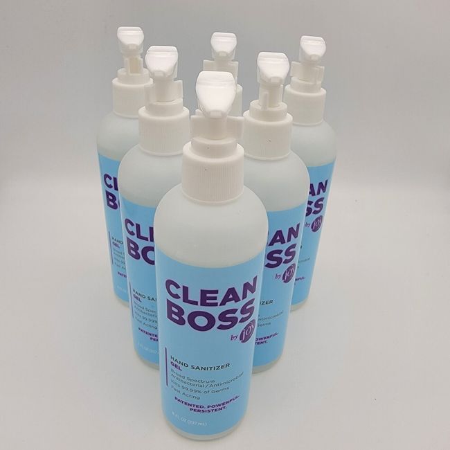 6-Pack CleanBoss by Joy Gel Pump Bottles | Hand Sanitzier