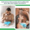 Honeycomb Exfoliating Scrubber Set, Honeycomb Face and Body Scrubber Include Spa Bath Mitt Honeycomb Exfoliating Glove for Body Shower, Honeycomb Face Exfoliator Scrubber Sponge, Quick Drying (Blue)