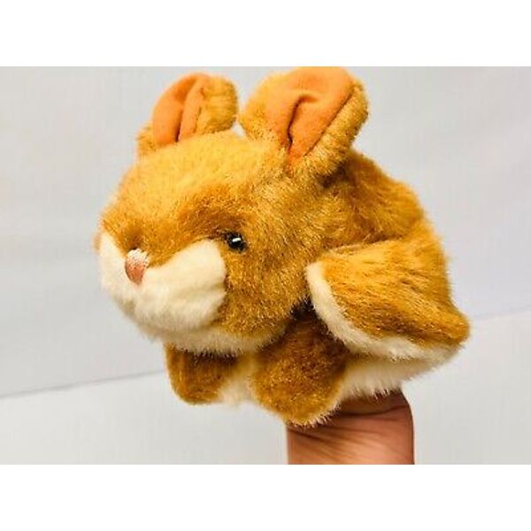 Stuffed Animal Bunny Rabbit Plush Hand Puppet Toy Cute Pretend Play Toy BIN 7