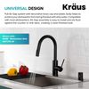 Kraus KAG-1MB Dishwasher Air Gap, Flat Top, Matte Black