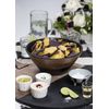 Mud Pie Stoneware Ramekin Set, Cream, ramekin 2" x 3" dia | spoon 4 1/2"