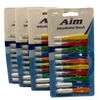 (4) 10pc Aim Interdental Brushes Remove Plaque From Braces+Bridges+Tight Spaces