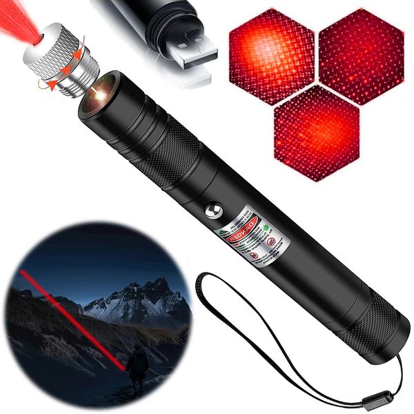 Laser Pointer High Power, Red Laser Pointer Indicator Light, Long Range Laser Pointer for Hiking, USB Charge