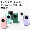 Phomemo D30 Label Maker - Black on White Continuous Label Tape, 0.55 inch Width, 15 x 6m Long, 3-Roll