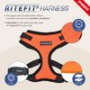 Authentic Puppia RiteFit Harness with Adjustable Neck, Black, Medium