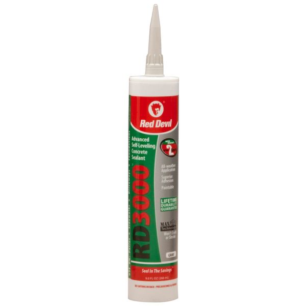 Red Devil 0980 RD 3000 Advanced Self-Leveling Concrete Sealant, 1-Pack, Gray