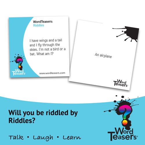 ? WORD TEASERS Riddles - Riddle Game for Kids, Teens & Adults - Fun & Funny Brain Teaser Puzzles - Great Card Game for Kids/Fun Travel Game - 150 Riddle Cards