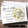 Cream Ivory Rose Heart Personalized Wedding Invitations