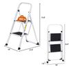 2 Step Ladder Folding Step Stool w/ Handgrip & Wide Pedal Lightweight Indoor