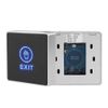 Demeras Door Touch Exit Release Unlock Button Switch Panel LED Light for Door Access Control System with Blue Indicator Light,NO/COM Output Contact