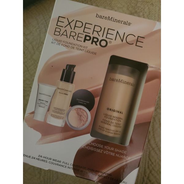bareMinerals BarePro Performance Wear Liquid Foundation  kit-Fair Ivory 02  NNB