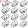12 Pack Wire Storage Baskets Household Metal Wall-Mounted Containers Organizer B