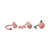 Julius-K9, IDC Natural Rubber Ball with String, Horizontally Grooved, 60 mm