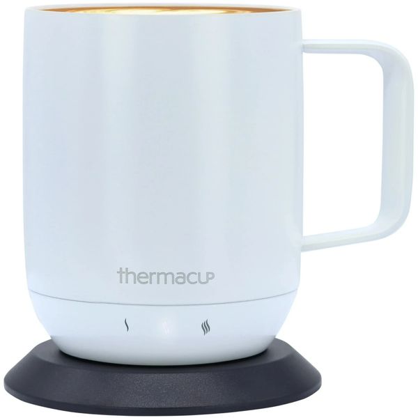 Thermacup Self-Heating Temperature Controlled Coffee Mug - 12 oz (Cloud White)