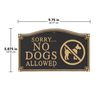 No Dogs Allowed Lawn/Wall Statement Sign