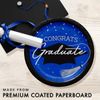 Trendware School Spirit Blue Graduation Dessert Plates, 54 Count
